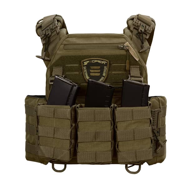 2 - Плитоноска Warmor gen.3  Олива. Система швидкого зняття. 3 підсумки. (Великого розміру)