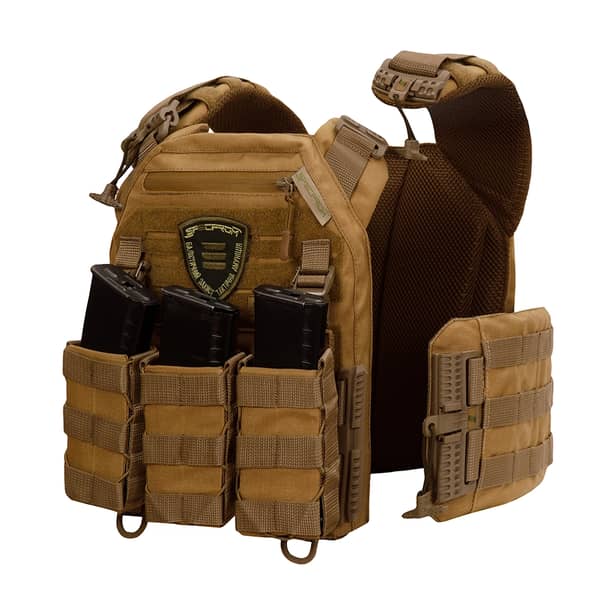 4 - Плитоноска Warmor gen.3 Pro Max XL Койот. Система швидкого скидання. 7 підсумок. (Великого розміру)