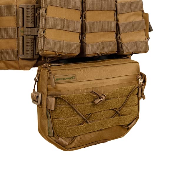 8 - Плитоноска Warmor gen.3 Pro Max XL Койот. Система швидкого скидання. 7 підсумок. (Великого розміру)