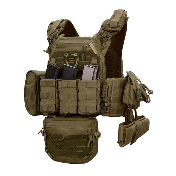 1 - Плитоноска Warmor gen.3 Pro Max XL Олива. Система швидкого скидання. 7 підсумок. (Великого розміру)