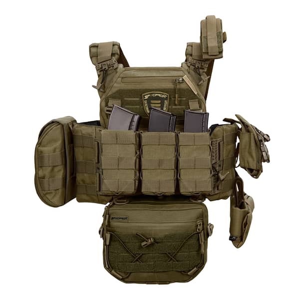 4 - Плитоноска Warmor gen.3 Pro Max XL Олива. Система швидкого скидання. 7 підсумок. (Великого розміру)