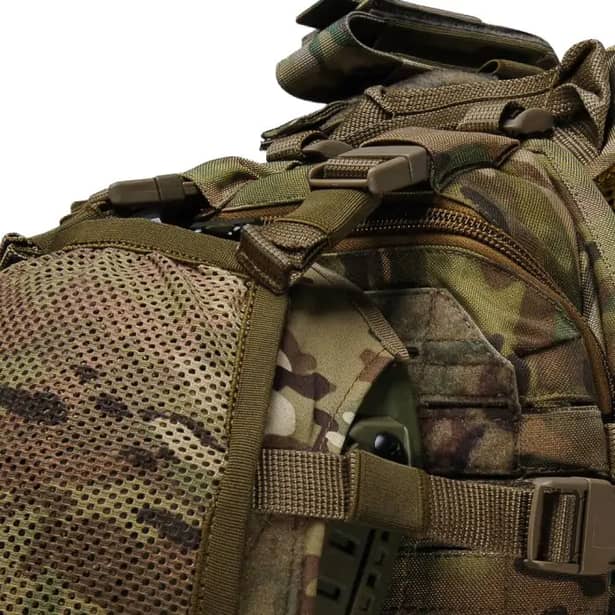 7 - Плитоноска BOGUNKA PRO з системою швидкого скидання. (Комплект 3 підсумки під АК + турнікет). Колір Мутьтикам