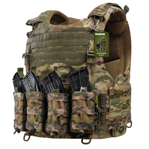 1 - Плитоноска Warmor gen.4 SPECPROM Мультикам. 4 подсумка.