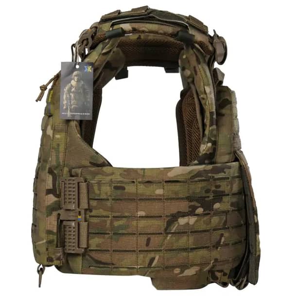 2 - Плитоноска Warmor Gen.6. З системою швидкого скидання, для бронеплит розміром 25х30 см. Колір Мультикам