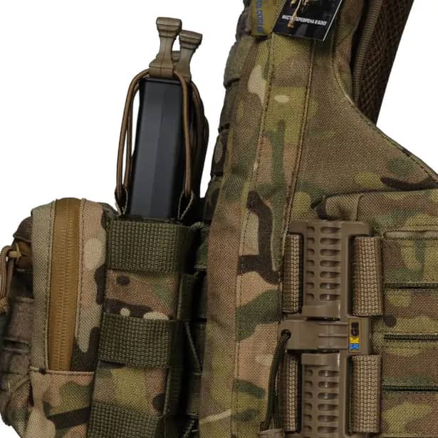 11 - Плитоноска Warmor Gen.6. Мультикам. Органайзер комбинирований под 3 магазина