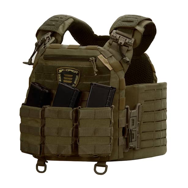 1 - Плитоноска SPECPROM WARMOR Gen.5 V2 +3 підсумки АК Олива