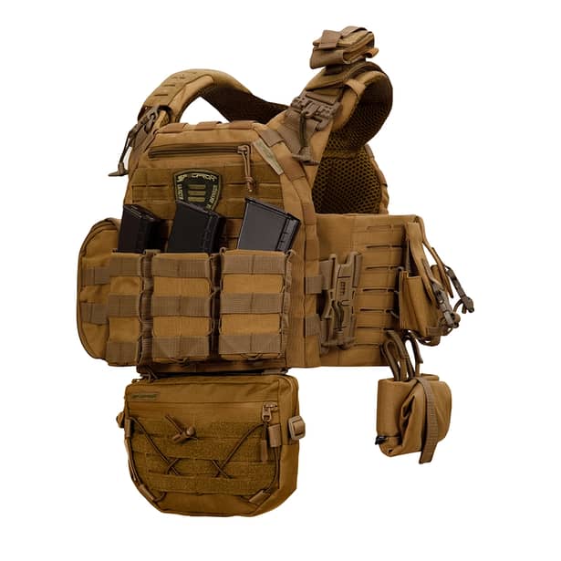 1 - Плитоноска SPECPROM WARMOR Gen.5 V2 з повним комплектом підсумків Койот