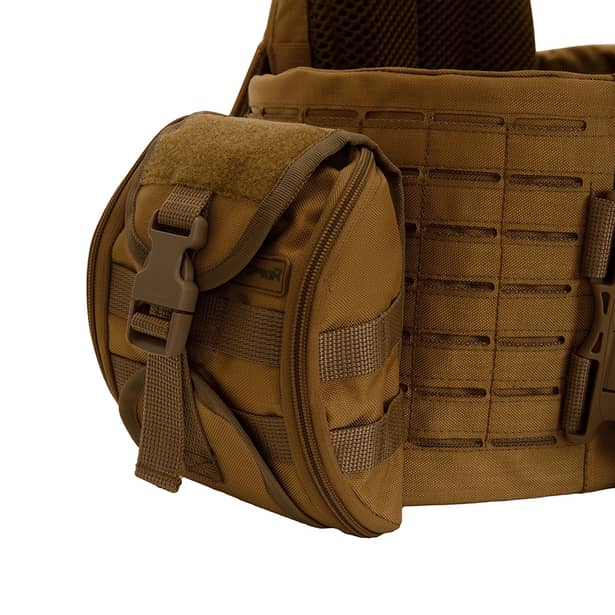 5 - Плитоноска SPECPROM WARMOR Gen.5 V2 з повним комплектом підсумків Койот