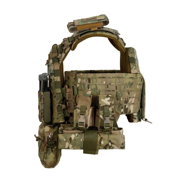 4 - Плитоноска SPECPROM WARMOR Gen.5 V2 з повним комплектом підсумків Мультикам