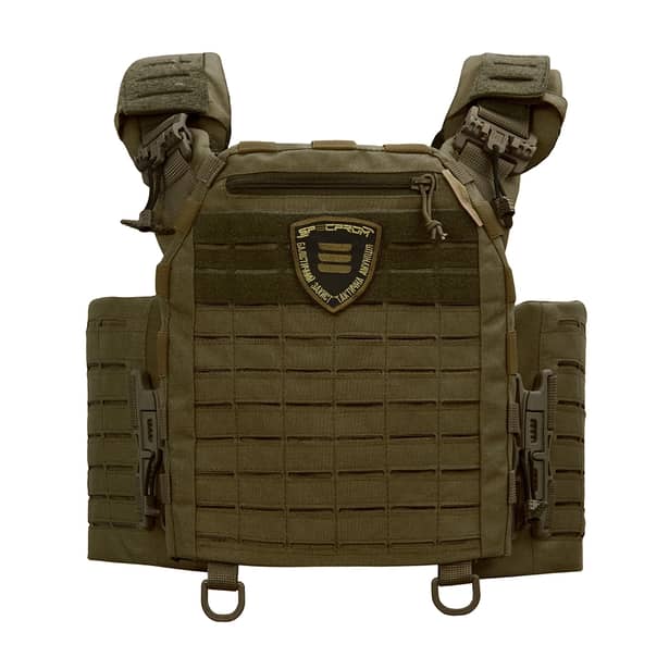 9 - Плитоноска SPECPROM WARMOR Gen.5 V2 з повним комплектом підсумків Олива