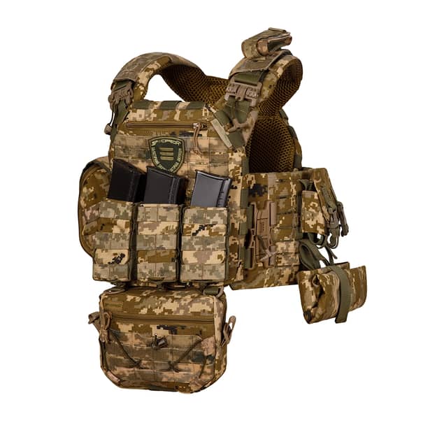 1 - Плитоноска SPECPROM WARMOR Gen.5 V2 з повним комплектом підсумків Піксель