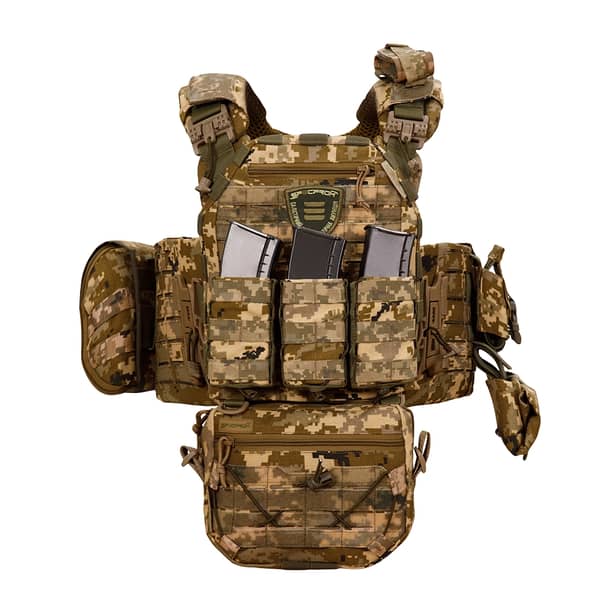 2 - Плитоноска SPECPROM WARMOR Gen.5 V2 з повним комплектом підсумків Піксель