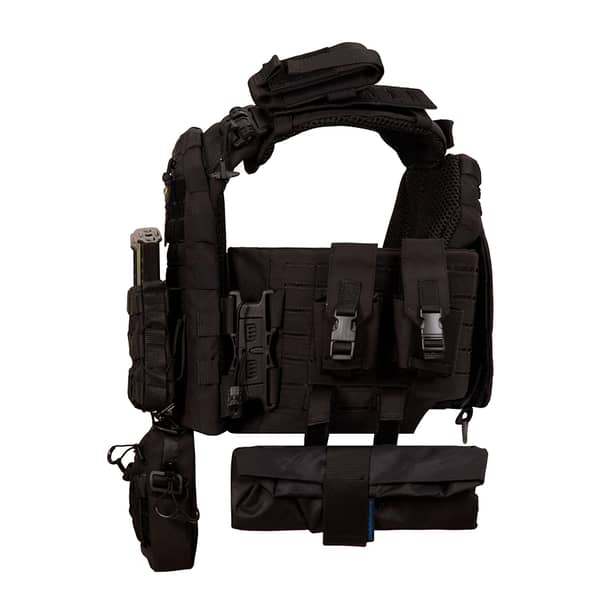 3 - Плитоноска SPECPROM WARMOR Gen.5 V2 з повним комплектом підсумків Чорний