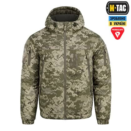 2 - Куртка тактична зимова M-Tac Alpha Gen.IV Pro Primaloft. Піксель MM14