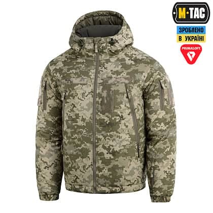 1 - Куртка тактична зимова M-Tac Alpha Gen.IV Pro Primaloft. Піксель MM14