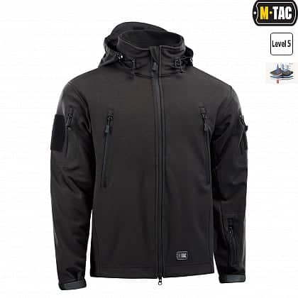 1 - Куртка тактична Soft Shell з підстібкою Black. Чорна