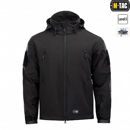 2 - Куртка тактична Soft Shell з підстібкою Black. Чорна