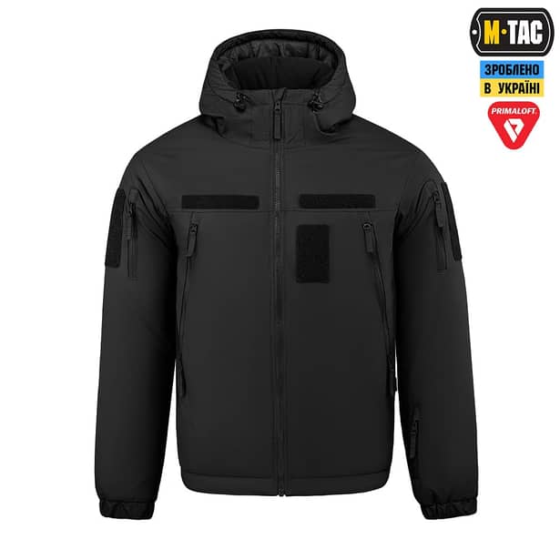2 - Куртка тактична зимова M-Tac Alpha Gen.IV Pro Primaloft. Чорний
