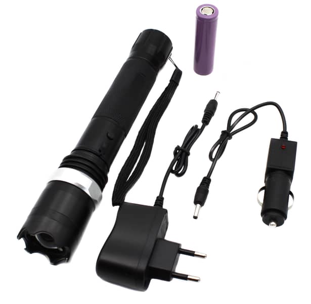 2 - Портативний ліхтар-шокер Police 4265 BL-1104, 10000 Lm Rechargable, Чорний