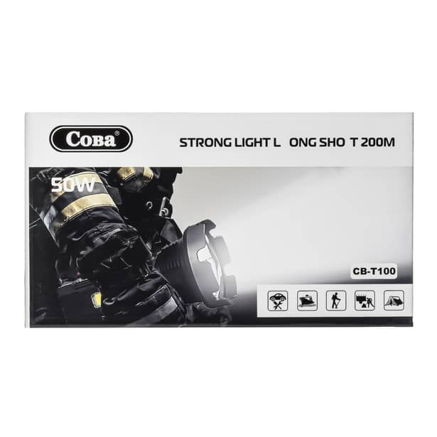 2 - Універсальний портативний ліхтар Police COBA 7859 CB-T100, Чорний