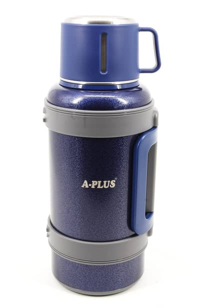 1 - Термос из нержавеющей стали A-Plus 1608 с чашкой 3 л Синий