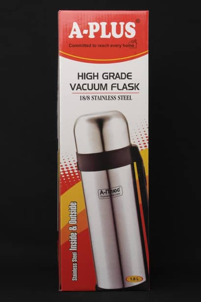 4 - Термос из нержавеющей стали A-Plus 1758L 1800 мл Серый