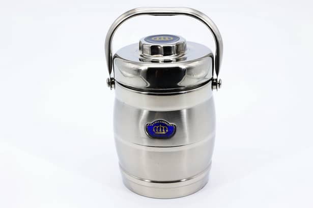 1 - Пищевой термос из нержавеющей стали A-Plus 2065 LC 1200 мл с двумя тарелками, Серый