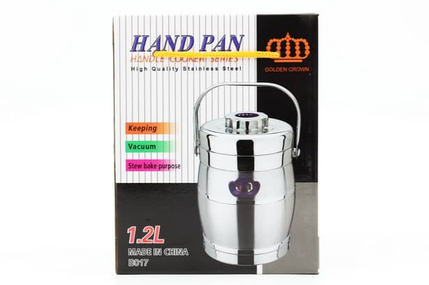 3 - Пищевой термос из нержавеющей стали A-Plus 2065 LC 1200 мл с двумя тарелками, Серый