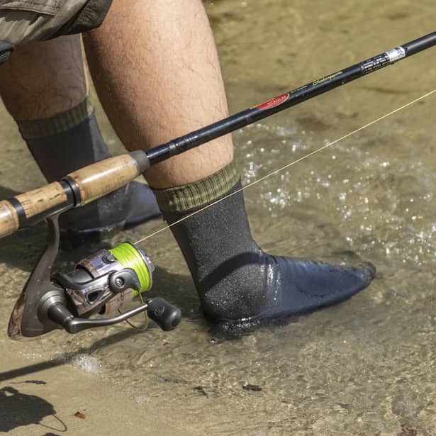 11 - Водонепроникні шкарпетки Dexshell Thermlite. Чорні з зеленою смужкою