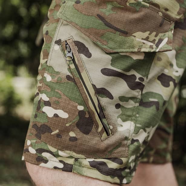 8 - Тактичні шорти SPECPROM Агресор, тканина Ripstop. Мультикам