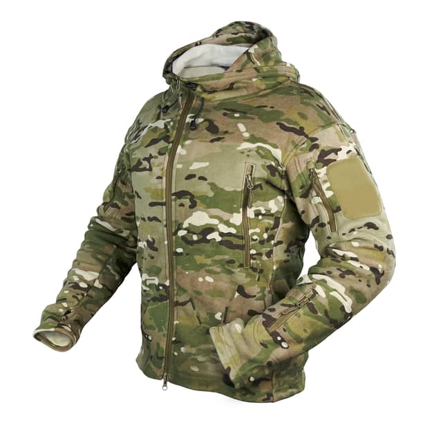 1 - Кофта тактична флісова з капюшоном. Мультикам