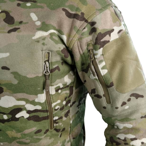 6 - Кофта тактична флісова з капюшоном. Мультикам