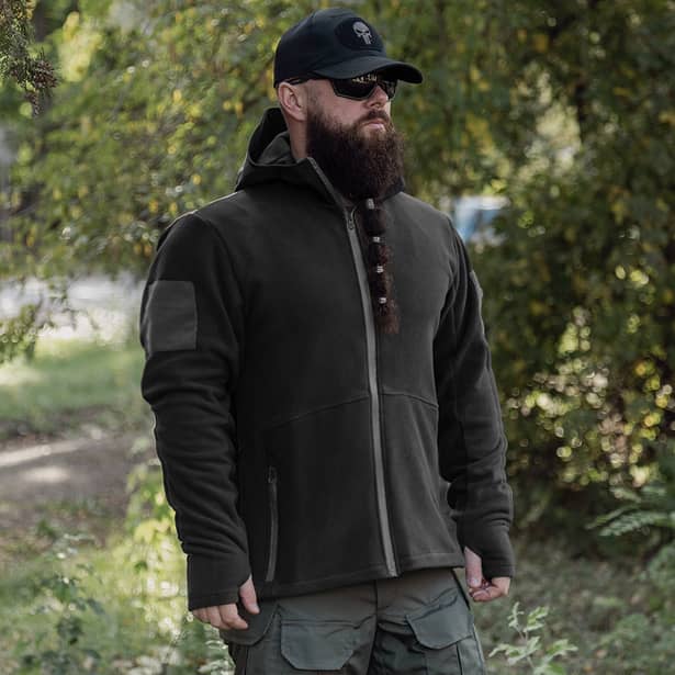 4 - Кофта флісова з капюшоном Combatant THOR. Чорний