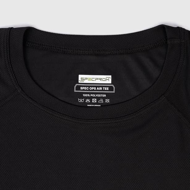 2 - Футболка Coolmax реглан з велкро SPECPROM. Чорний