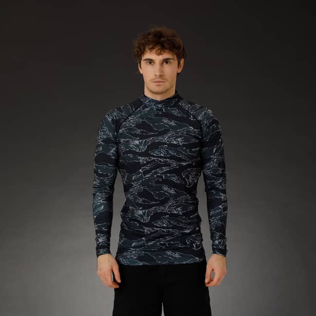 10 - Чоловічий рашгард SPECPROM Black Tiger Stripes Camo