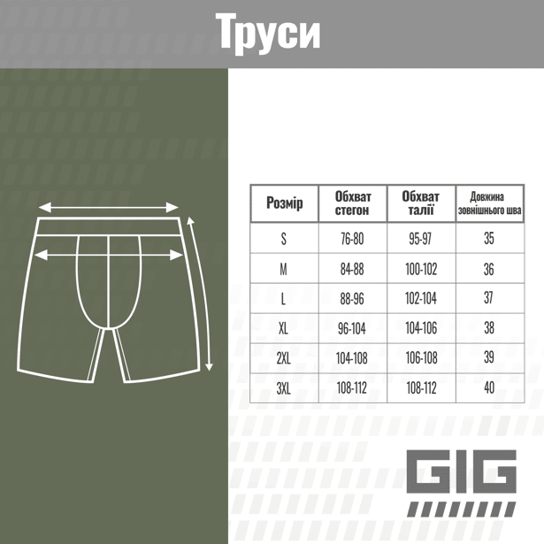 3 - Труси чоловічі JetBase подовжені. Сірий