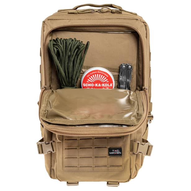 8 - Рюкзак тактический Pentagon Tac Maven Assault LaserCut 51л, Койот