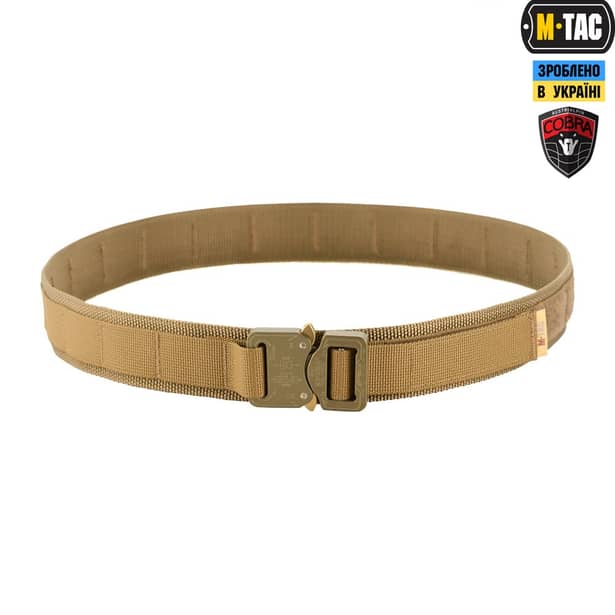 1 - Тактичний ремінь Cobra Buckle Belt M-Tac. Розмір M/L. Койот