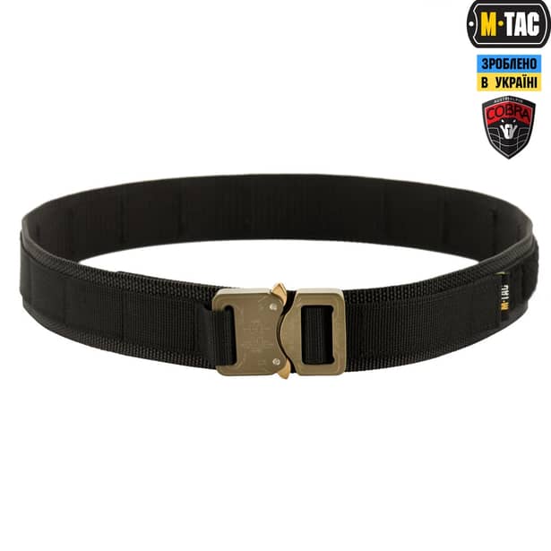 1 - Тактичний ремінь Cobra Buckle Tactical Belt M-Tac. Розмір XL/2XL. Чорний