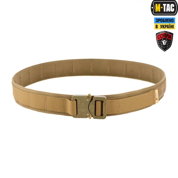 1 - Тактичний ремінь Cobra Buckle Belt M-Tac. Розмір XL/2XL. Койот