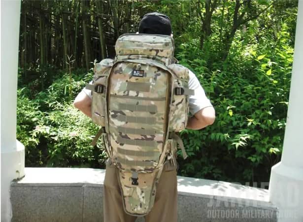 8 - Рюкзак тактический с отделением для оружия 9.11 Tactical 60л, Мультикам