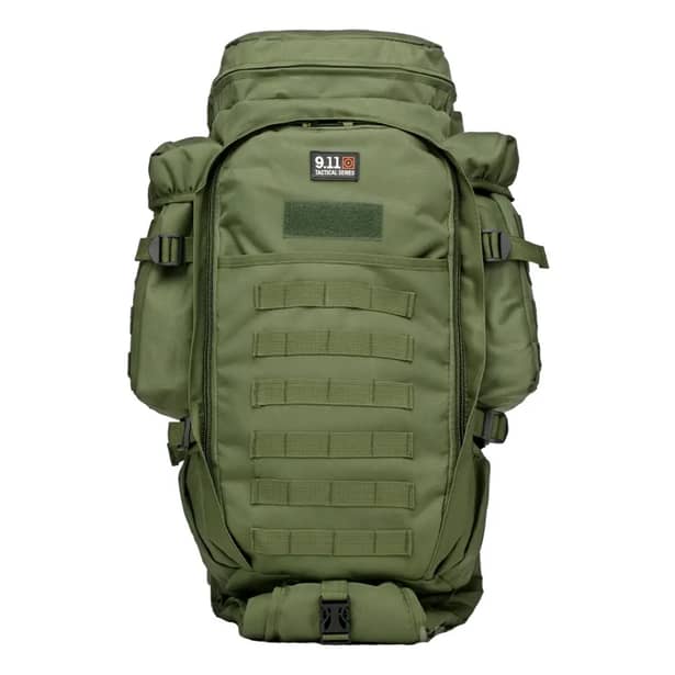 3 - Рюкзак тактический с отделением для оружия 9.11 Tactical 60л, Олива