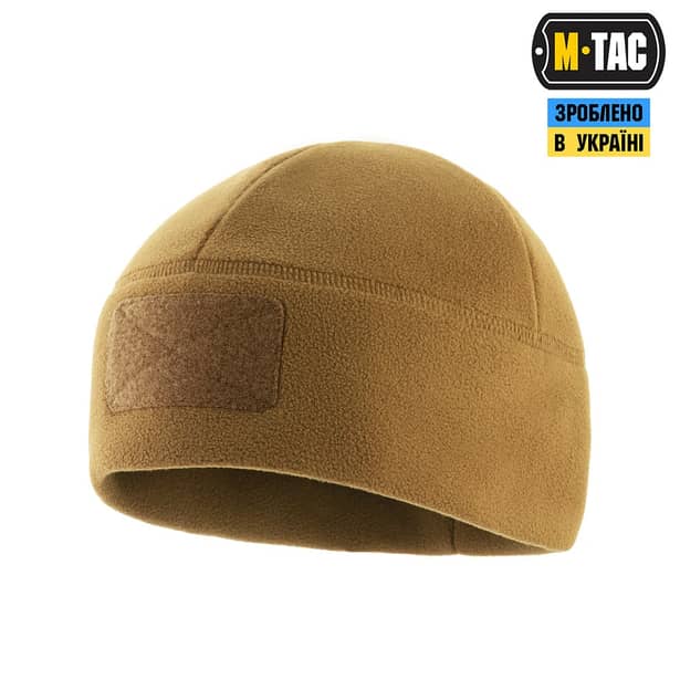 2 - Шапка флісова M-Tac Watch Cap Elite з Velcro. Койот