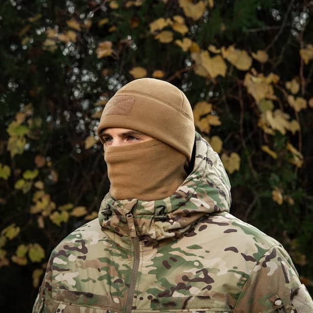 10 - Шапка флісова M-Tac Watch Cap Elite з Velcro. Койот