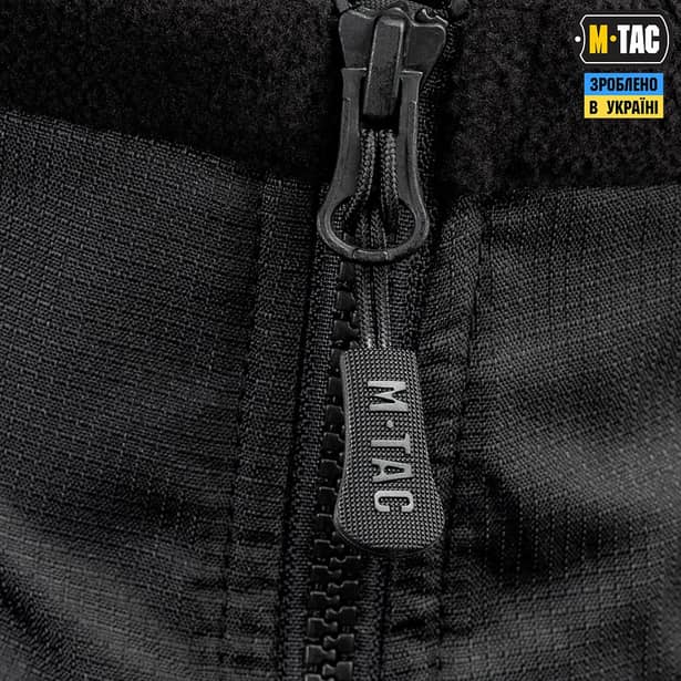 11 - Флісова куртка-кофта M-Tac Alpha Microfleece Gen.II. Чорний