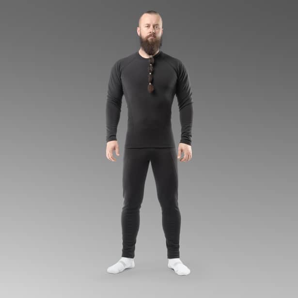 2 - Комплект термобелья Combatant WARSKIN. Черный