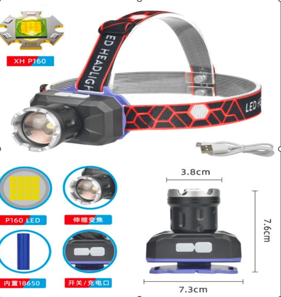 3 - Фонарь налобный X-Balog PL-200