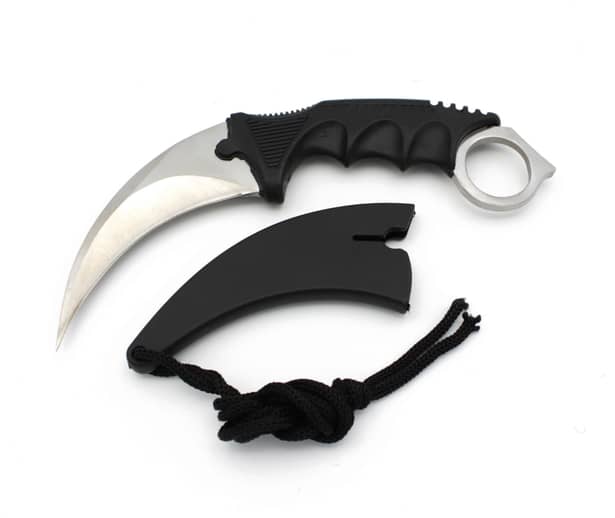 1 - Нож керамбит с ножнами. Серебро