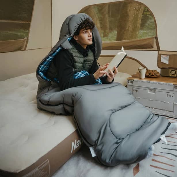 5 - Спальний мішок з капюшоном Naturehike Clear Sky CNK2450WS042. Сірий