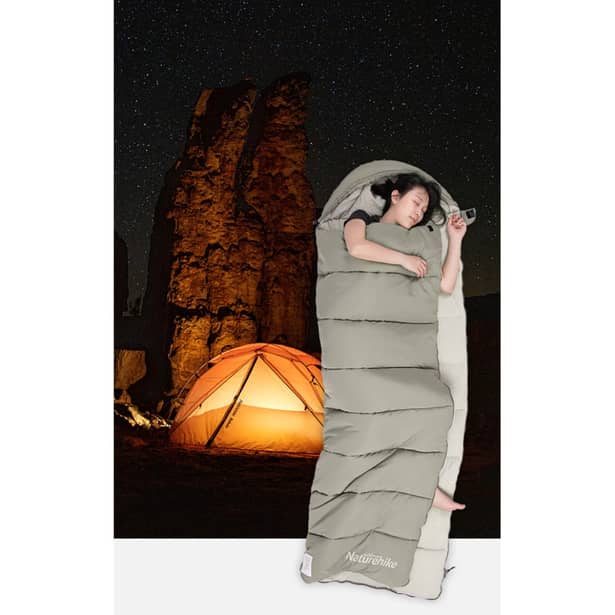 12 - Спальний мішок з мішком для зберігання Naturehike M400 CNK2350WS023 лівий. Сірий